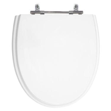 Imagem de Assento Sanitário Eros Branco Tampa para Vaso Incepa de Madeira Laqueada