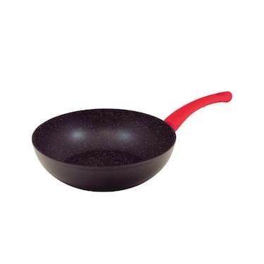 Imagem de Wok Bergner Toledo em Alumínio Forjado com Revestimento em Marble e Fundo de Indução 26 cm – Preto