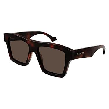 Imagem de Gucci GG0962S Óculos de sol Dark Havana/Brown 55/17/145 homem, Havana escuro/castanho