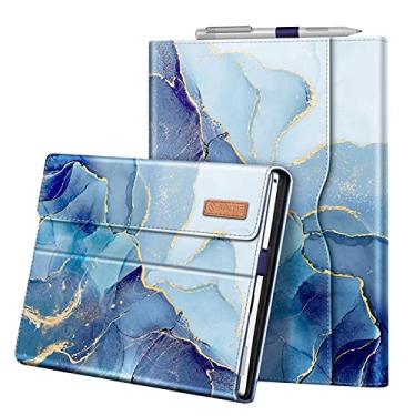 Imagem de Fintie Capa para Microsoft Surface Pro 7 Plus de 12,3 polegadas, Surface Pro 7, Surface Pro 6, Pro 5, Pro 4, Pro 3 - Capa de negócios com bolso, compatível com teclado tipo capa (Ocean Marble)