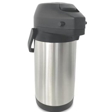 Imagem de Garrafa Térmica de Inox 2,5 Litros Ampola de Inox Base Giratória Com Alavanca Madri Unitermi (Aço Inoxidável)