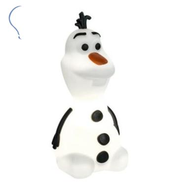 Imagem de Luminária Abajur de mesa Olaf Disney Decorativo Frozen Neve I