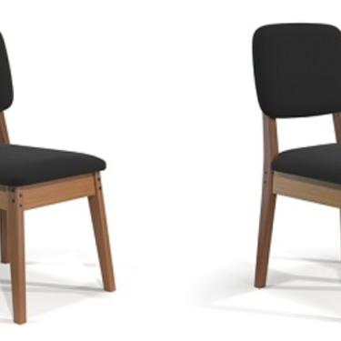 Imagem de Kit Com 2 Cadeiras De Jantar Paris Nature/preto – Tebarrot Mó
