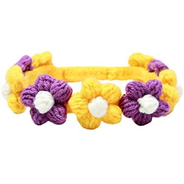 Imagem de Coleiras Para Gatos Tricotadas À Mão Com Padrão De Flores Coleiras Para Gatos Ajustáveis ​​coleiras Personalizadas Para Gatos Suprimentos Para Gatos,EU,XS 20-30CM