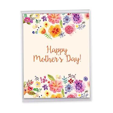 Imagem de J2364LMDG Cartão Jumbo do Dia das Mães: Grateful Greetings com imagens de sprays florais doces ao redor das palavras Thank You, com envelope (versão extragrande: 21,5 cm x 28,5 cm)