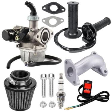 Imagem de Kit de carburador PZ19 para quadriciclo 50cc 70cc 80cc 90cc 110cc 125cc ATV Dirt Pit Bike, durável, ideal para TaoTao Honda CRF, Quad 4 tempos chinês, ATV Go Kart Pit Dirt Bike (sem suporte)