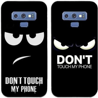 Imagem de 2 peças Anger Don't Touch My Phone impresso TPU gel silicone capa de telefone traseira para Samsung Galaxy All Series (Galaxy Note 9)