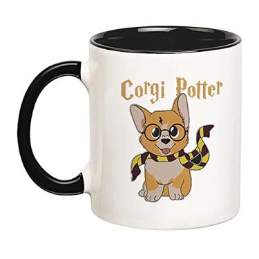 Imagem de Fonhark - Caneca Corgi Potter, para mãe de cachorro, pai, mãe de corgi, caneca amante de Corgi, caneca de café/xícara de 325 ml