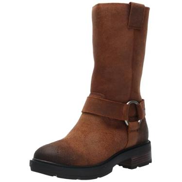 Imagem de Timberland Bota feminina Brimfield Tall Pull on Fashion, Camurça marrom escuro, 36