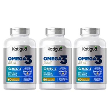 Imagem de Kit 3 Omega 3 Fish Oil Meg - 3 Epa 540mg Dha 360mg 60 Cápsulas. - Kati