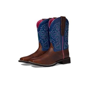 Imagem de ARIAT Bota feminina Delilah Stretchfit Western, Chalé escuro/azul (ole blue), 6 Wide