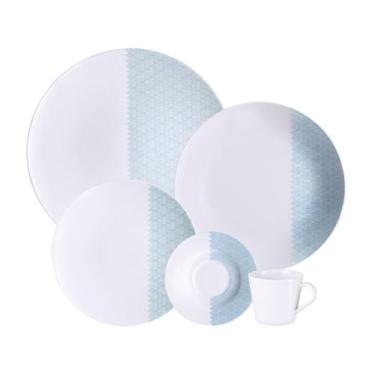 Imagem de Aparelho de Jantar e Chá 20 Peças Tramontina Redondo de Porcelana Bran