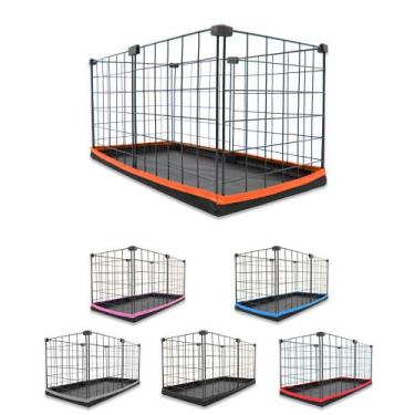 Imagem de Cercado Aramado Porquinho da Índia 30x60 Cm Preto com Bandeja Higiênic