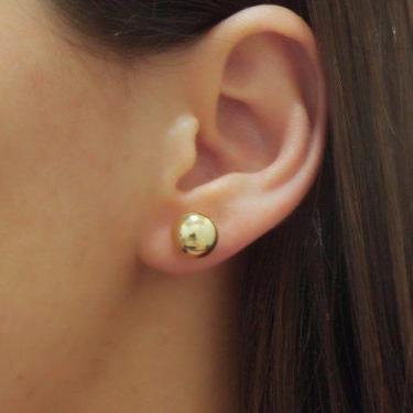 Imagem de Brinco Bola 10mm De Ouro 18k 750 - RD Magazine