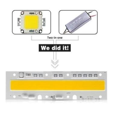 Imagem de Chip Led Cob 100W 6500K Inteligente Funciona Sem Reator 220V - S.G Sty