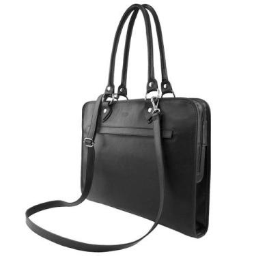Imagem de Pasta / Bolsa Executiva CHARLOTE em Couro Galvani, Preto