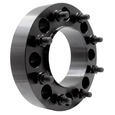 Imagem de Wheel Accessories Parts 1 peça de espaçadores de roda dianteiros de aço de 5 cm adaptadores 8 em 200 mm 142 mm Hub Centric 14 mm 1,50 serve apenas para Ram 3500 2003+ Ford F350 única roda traseira e roda dianteira