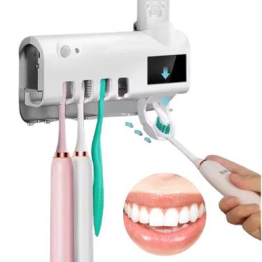 Imagem de Suporte De Escovas UV  Dispenser Automático Pasta De Dente - AL