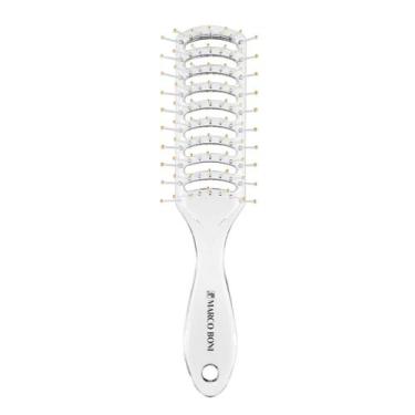 Imagem de Escova Cabelo Retangular Vazada Coleção Diamond Marco Boni, Transparen
