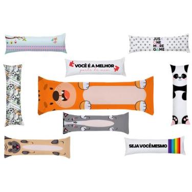 Imagem de capa para  travesseiro de corpo  130cm x 38cm  capa avulso lavavel  xu