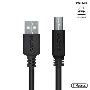 Imagem de Cabo para Impressora USB a 2.0 Macho para USB B 2.0 Macho 28AWG Puro C