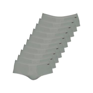 Imagem de Kit com 10 Cuecas Slip Zorba com Abertura 185, Chumbo, G