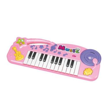 Imagem de Teclado Com Som E Luz Para Bebês Didático Piano Educativo - Dm Toys, R