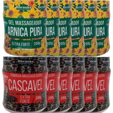 Imagem de Revenda Atacado 6 Gel Massageador Arnica Pura 200g + 6 Pomada Massagea