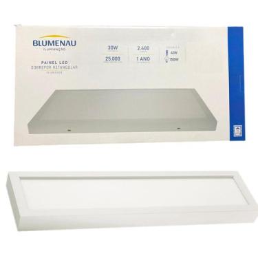 Imagem de Plafon Sobrepor Retangular 30x60cm 30w Branco Neutro 4100k - Blumenau 