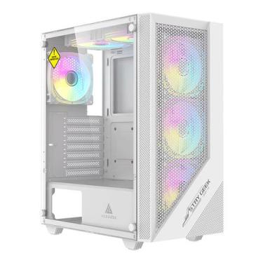 Imagem de Gabinete Gamer Acegeek Utopia K445, Mid-Tower, Lateral de Vidro, Branc