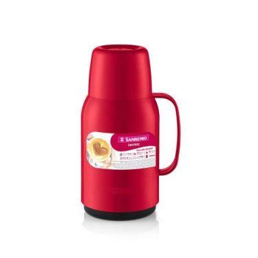 Imagem de Garrafa Térmica Plástica Gostar Vermelha 750ml Termic Sanremo