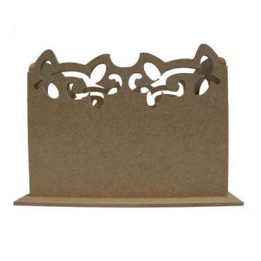 Imagem de Porta Talher Trabalhado em Mdf com 6 Divisórias - 20 X 16,5 X 15 Cm - 