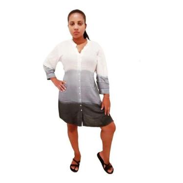 Imagem de Bata Camisão Blusão 2 Cores - Cinza GG - India Fashion, GG, Cinza