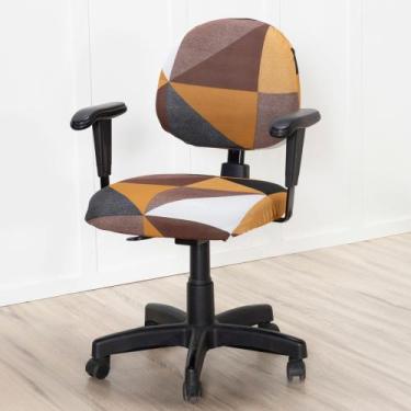 Imagem de Capa De Cadeira Para Escritório Consultório Secretária Longarina 2 Peç