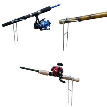 Imagem de Kit 03 Suportes Para 1 Vara De Pesca Dobrável - Riomar Equipesca