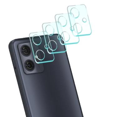 Imagem de Tuxiwei [Pacote com 4 protetores de lente traseira de vidro temperado para Moto G54 5G, livre de bolhas, dureza 9H, HD, Motorola Moto G54, vidro flim transparente | antiimpressão digital,