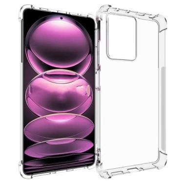 Imagem de USTIYA Capa para Redmi Poco X5 Pro 5G/Redmi Note 12 Pro 5G Uso Resistente, Bumper Absorção Choques em TPU Transparente Protector Câmera Espessamento nas Quatro Pontas da Carcasa