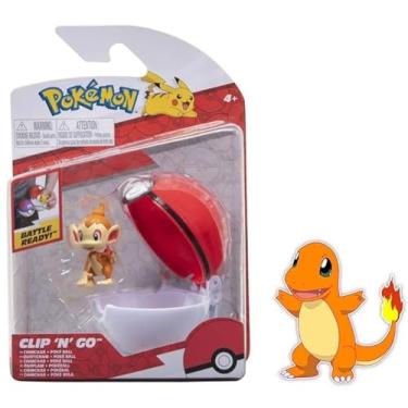 Imagem de Pokemon Clip 'N' Go Battle Figure Action Ready with Bonus Sticker (Chimchar with Poke Ball)