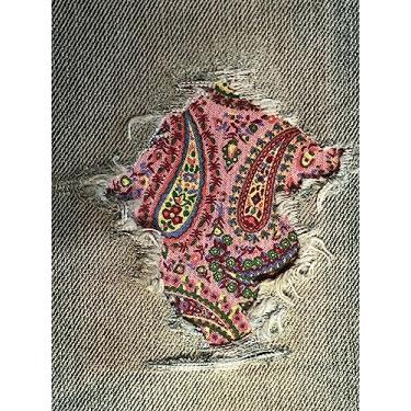 Imagem de Patches de ferro Perfect Paisley Peek-A-Boo da HoleyPatches (rosa, 15,24 cm x 15,24 cm)