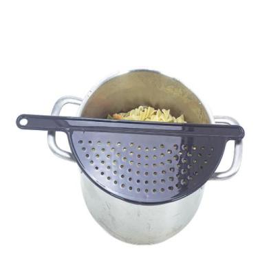Imagem de Escorredor Para Panelas Meia Lua Até 24 Cm Multiuso Preto - Nitron