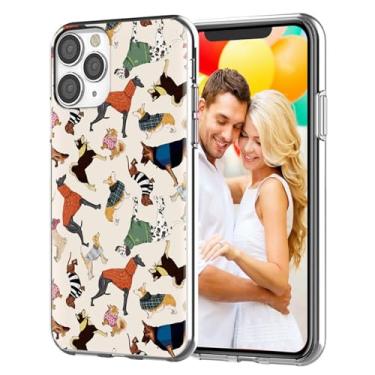 Imagem de Capa para iPhone 12, para iPhone 12 Pro, ARTIOSIT Capa protetora completa à prova de choque fina macia TPU transparente para meninas mulheres homens iPhone 12/12 Pro, desenho animado animal de
