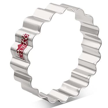 Imagem de LILIAO Cortador de biscoito e biscoito redondo canelado - 8,4 cm - Aço inoxidável