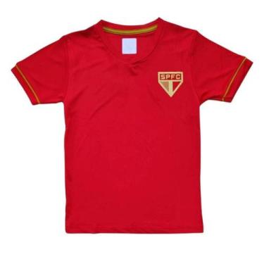 Imagem de Camiseta São Paulo Infantil Ouro Estampa Dourada Oficial - Revedor, Ta
