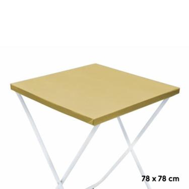 Imagem de Toalha Plástica Cobre Manchas Perolizada - 78 x 78 cm - Dourada - 10 u