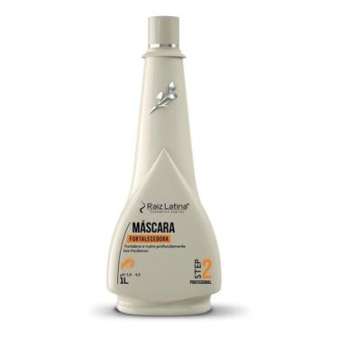 Imagem de Máscara Fortalecedora 1L Raiz Latina Creme Cabelos Secos Hidratação Re