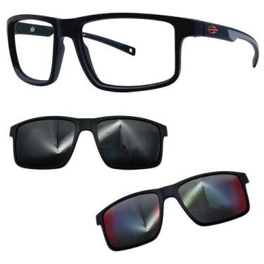 Imagem de Oculos Mormaii 6127 Swap 5 APJ Com 2 Clipons Cinza e Red, Cinza, Red
