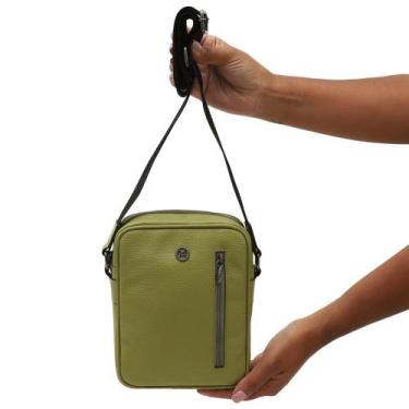 Imagem de Bolsa Crossbody de Couro Mariart Amy, Avocado