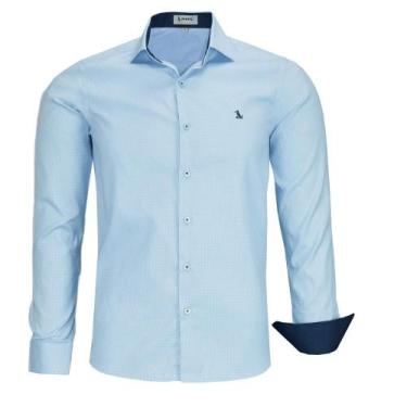 Imagem de Camisa Pigmentada social manga longa adulto original Amil Az Cla, Azul