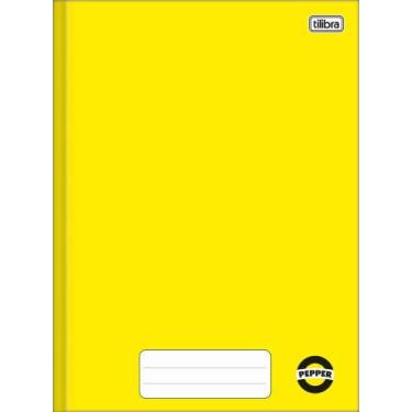 Imagem de Caderno Peq. 80 fls Amarelo Pepper Brochura Capa Dura Tilibra