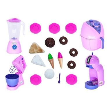 Imagem de Kit Cozinha Infantil Rosa 20pç - Eletrodomésticos - Altimar